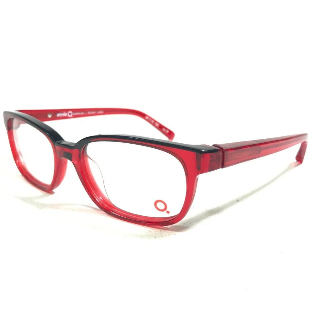 Etnia Barcelona Petite Eyeglasses Frames MELMAC BKRD Black Clear Red 48-15-125